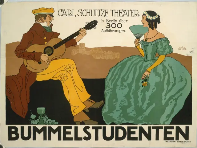 The image shows a poster advertising a concert at the Carl Schulze Theater in Berlin, Germany. It...