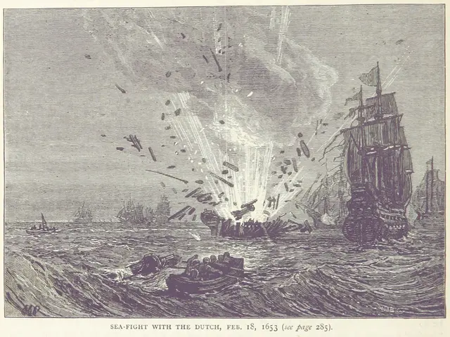 The image shows a paper with a drawing of a ship in the water with people on board, surrounded by...