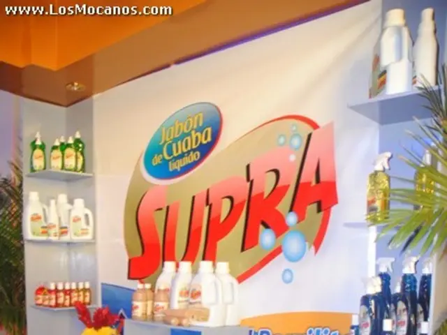 This image is clicked in a room, where it looks like Store. There are so many bottles in this image...