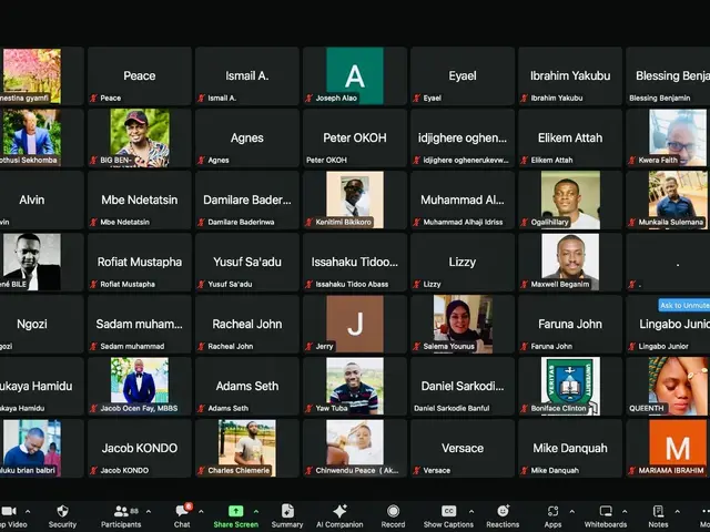 The image shows a computer screen with a variety of pictures of people on it, along with text and...