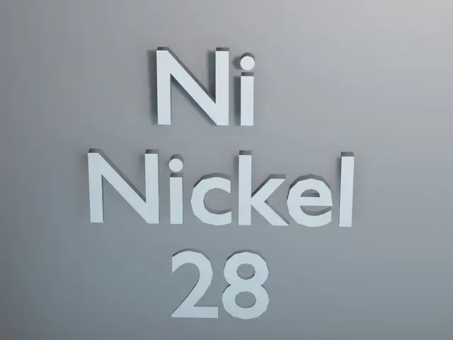 The image shows the chemical element Nickel, which is represented by the symbol Ni and the atomic...