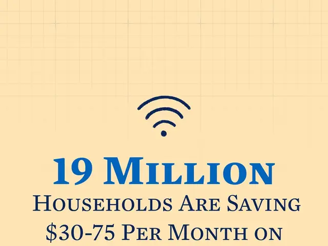 The image shows a poster with text and a logo that reads "19 million households are saving $30-75...