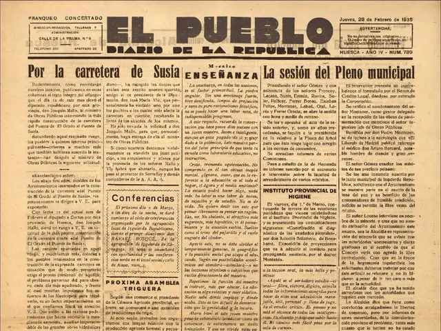 The image shows an old newspaper with a black border on a white background. The newspaper is the El...