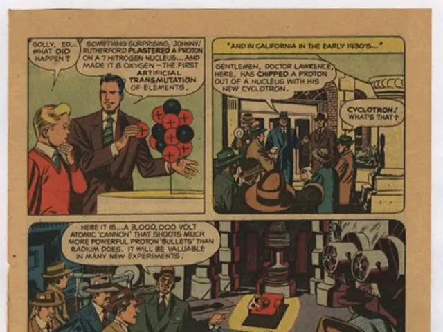 The image shows a page from a comic book with a picture of a man in a suit and hat, surrounded by a...