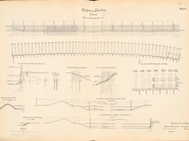 The image shows an open book with a drawing of a train track on it. The book is filled with...