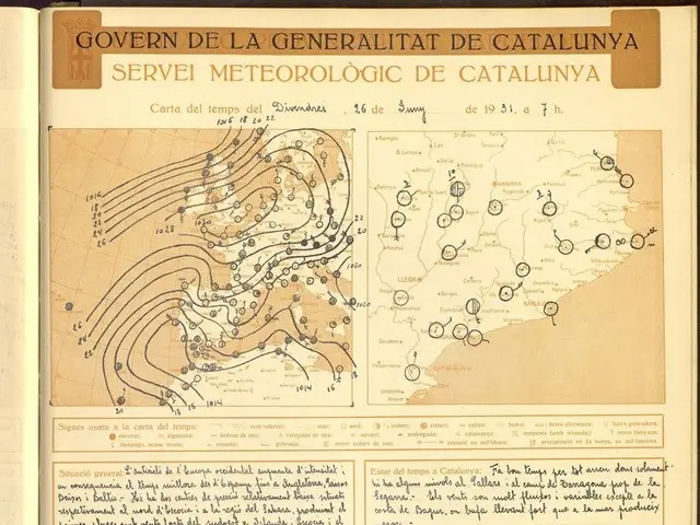The image shows an open book with a map on it, placed on a surface. The book contains text and...
