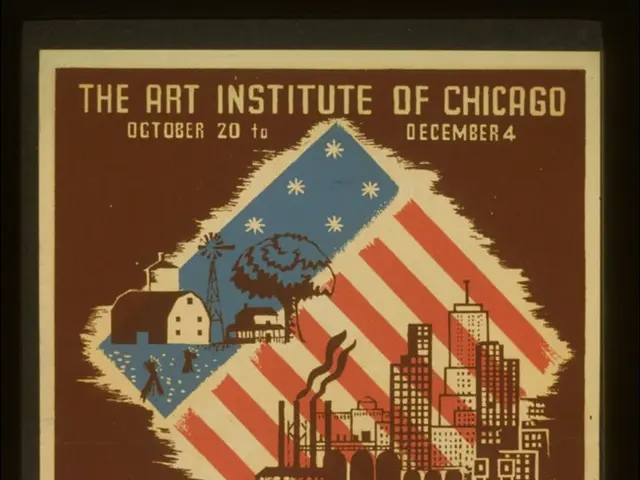 The image shows a poster for the Art Institute of Chicago's 49th Annual Exhibition of American...
