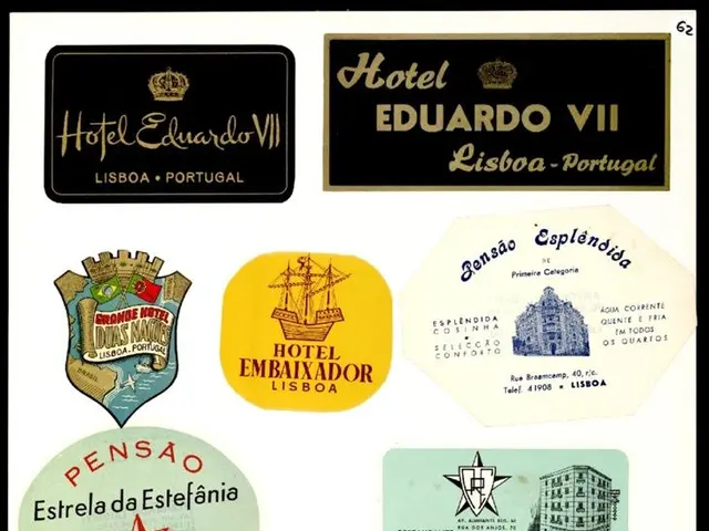 The image shows a poster with a black border, featuring a variety of logos and text from the Hotel...