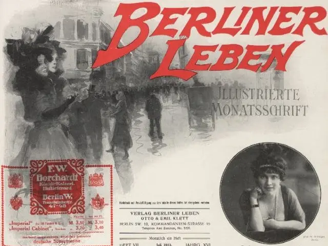 The image shows an advertisement for the Berliner Leben film, featuring a picture of a woman in a...