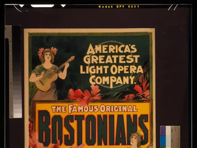 The image shows a poster for the famous original Bostonians, America's Greatest Light Opera...