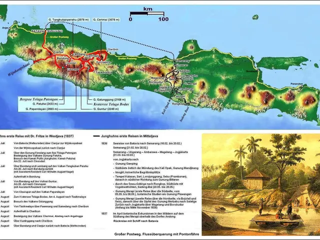 The image shows a poster with a map of the Philippines and a picture of a boat in the water. The...