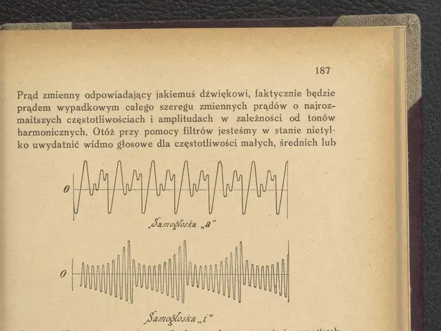 The image shows an open book with a sound waveform on it, placed on a surface. The book contains...