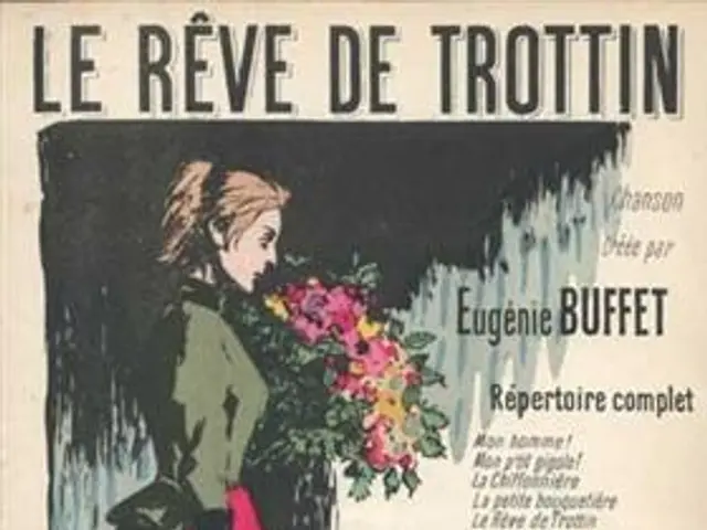 The image shows a French movie poster for the film Le Rêve de Trottin, featuring a woman holding a...