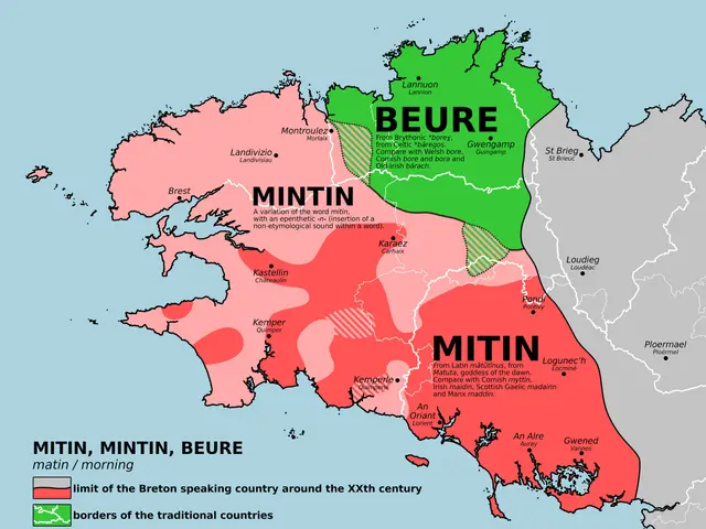 The image shows a poster of a map of France with different colors representing the different...