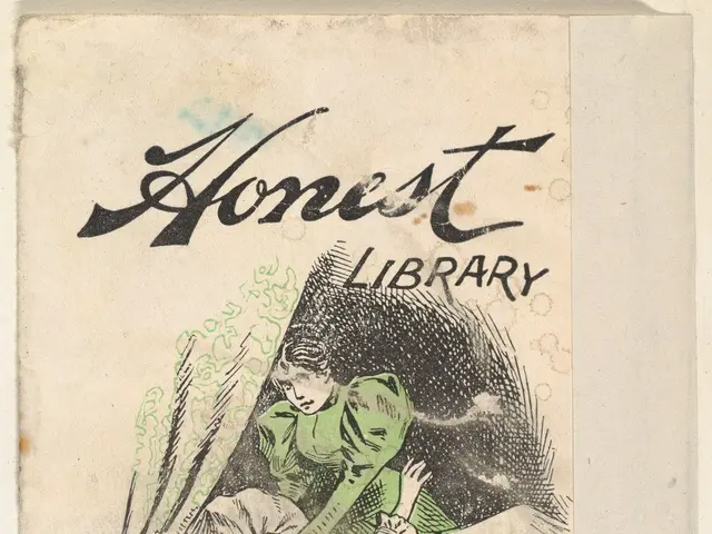 The image shows a book with a picture of a woman on the cover and the title "The Mysterious Murder"...