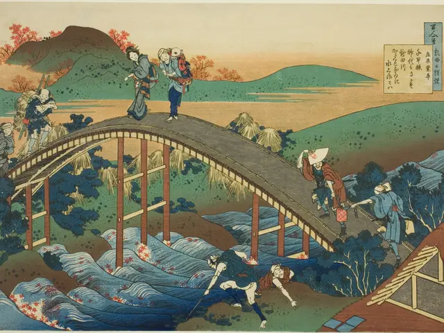 The image shows a Japanese woodblock print by Utagawa Kunisada Toyokuni III from the series...