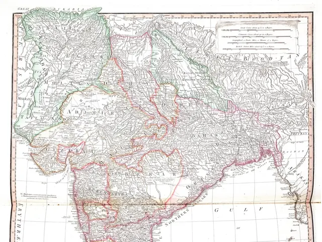 The image shows a map of India with the provinces of India and the Indian Ocean, as well as text...