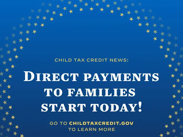The image shows a poster with text that reads "Direct Payments to Families Start Today" and a...