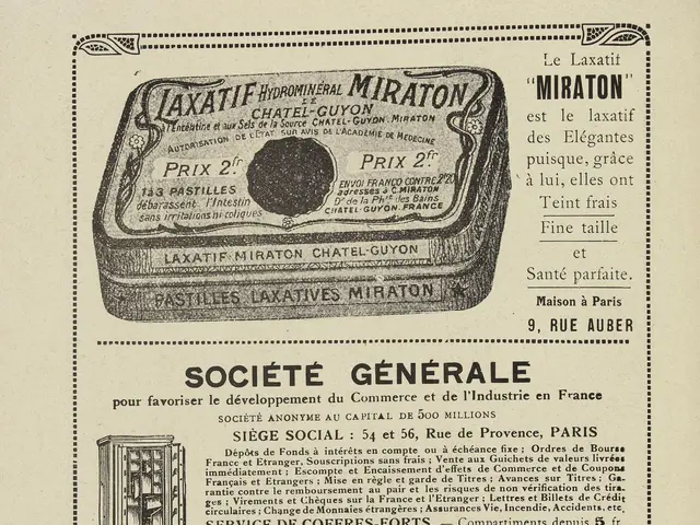 The image shows an old advertisement for a dog's face with a picture of a dog and a box of creme...