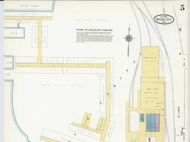 The image shows a map of the city of San Francisco, California, with the Boyne City Market in the...