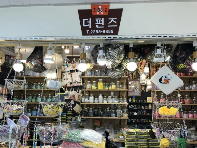 The image shows a store filled with lots of different types of items, including baskets, lights,...