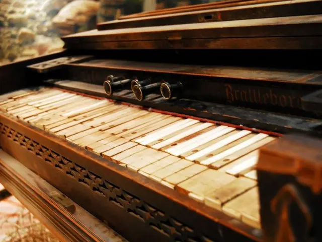 In this image there is a piano.