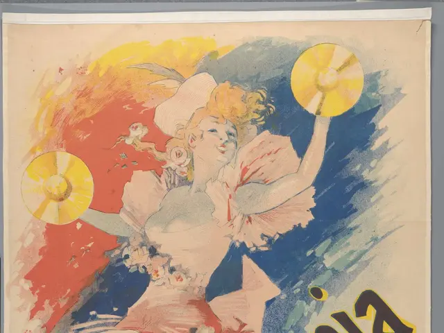 The image shows a poster advertising the Olympic Games in Mont-Agnes-Russes, France. It features a...