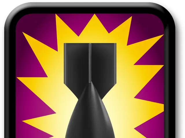 The image shows a black bomb icon on a purple and yellow background. The bomb is the main focus of...