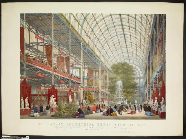 The image shows a photo frame with a painting of the Great Industrial Exhibition of 1861. Inside...