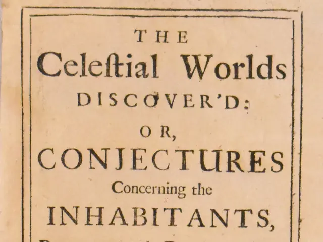 The image shows a paper with the text "The Celestial Worlds Discover'd or Conjectures concerning...