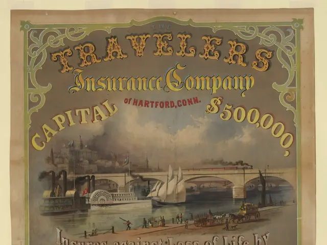 The image shows an advertisement for the Traveler's Insurance Company of Hartford, Conn. It...