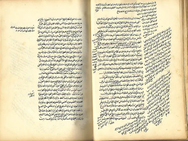 The image shows an open book with Arabic writing on it, which is believed to be the first page of...