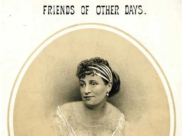 The image shows a poster of Miss Fitz Henry, a woman with a warm smile on her face. She is wearing...