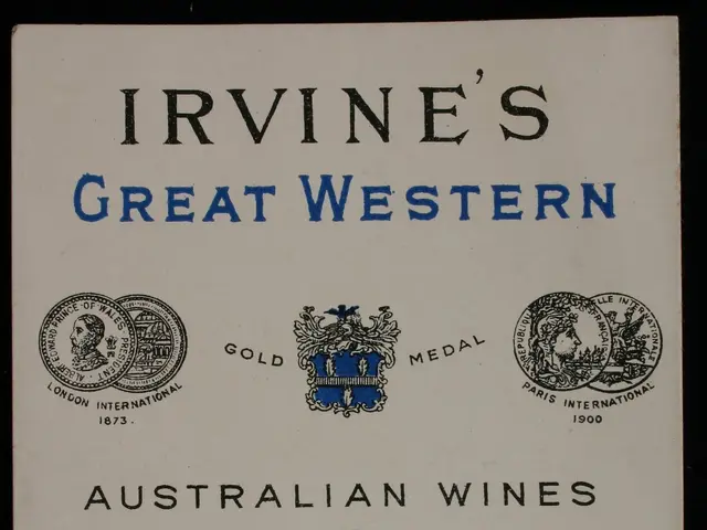 The image shows a poster with the text "Irvine's Great Western Australian Wines Hock" and logos of...