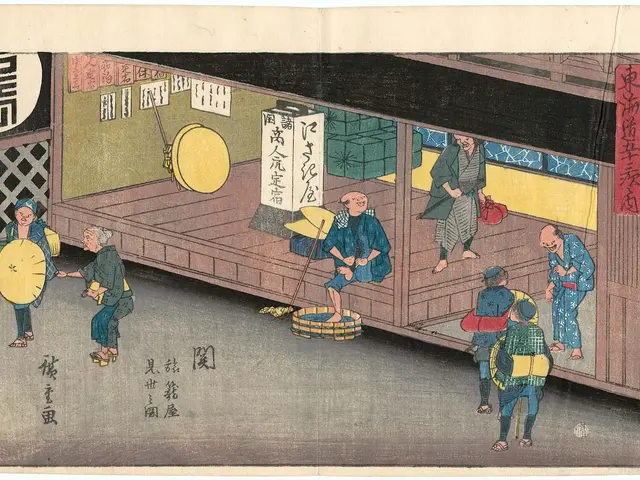 The image shows Utagawa Kunisada Toyokuni III/Kuniyoshi Toyokubi III from the series Fifty-Three...