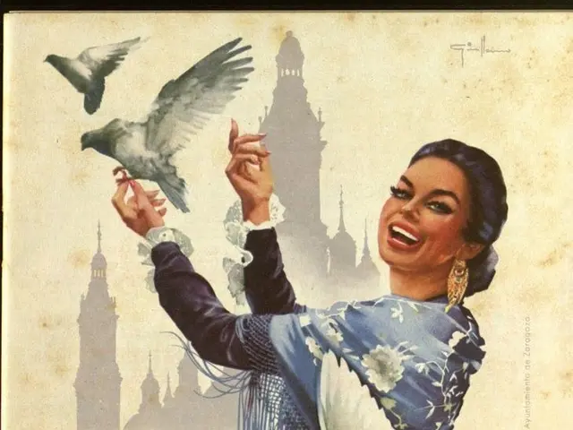 The image shows a poster advertising a festival in Barcelona, Spain. It features a woman with a...