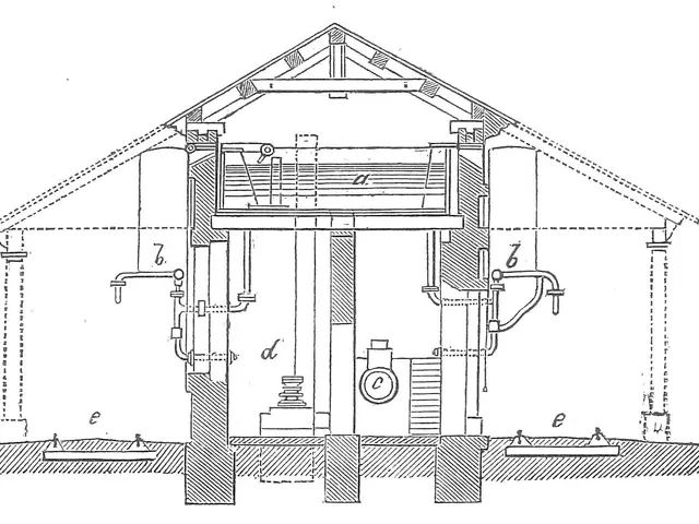 The image shows a drawing of a house with a water heater, which is a type of boiler used to heat...