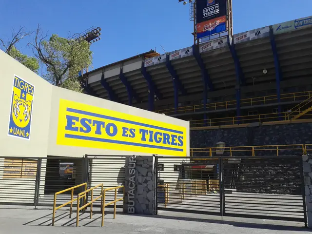The image shows Esto Es Tigres Stadium, home of the Colombian national football team. It is a large...