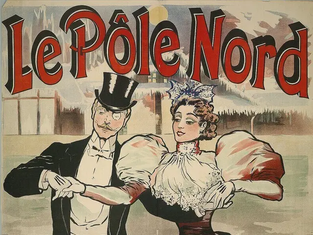 The image shows a poster advertising a dance show in Paris, France. It features a man and a woman...