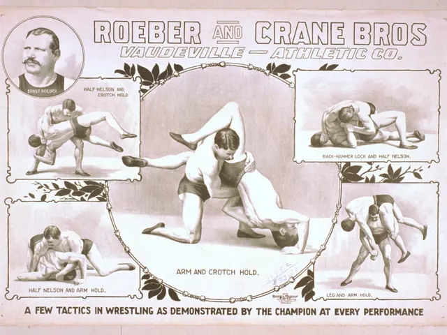 The image shows a paper with pictures of people and text that reads "Roeber and Crane Bros....