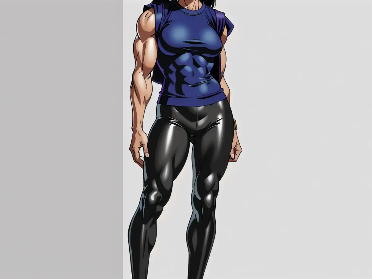 Person sporting synthetic leather pants. Individual sporting imitation leather leggings in fashion ensemble
