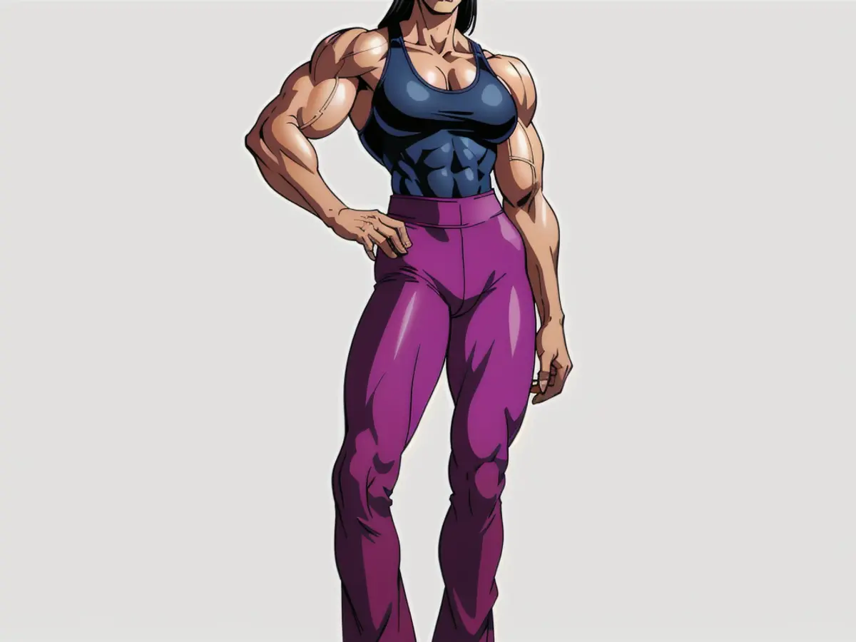 Individual donning ultra-tall waist bootcut leggings Individual donning ultra-tall, bootleg leggings of elevated proportions
