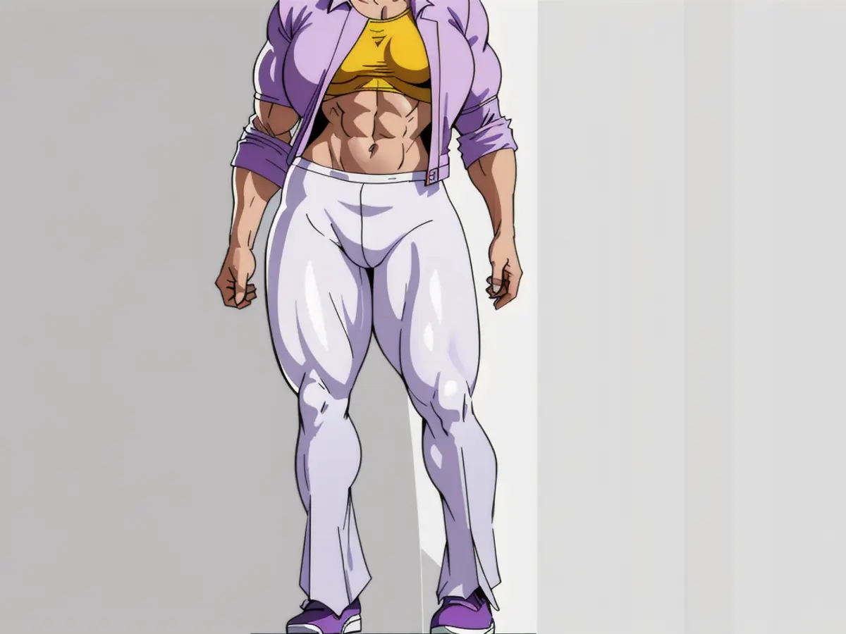 Stylish individual sporting a lilac pantsuit with a crop top and blazer, spotted shopping. Stylish individual donning a lilac pantsuit, complete with crop top and blazer, spotted shopping in latest fashion feature