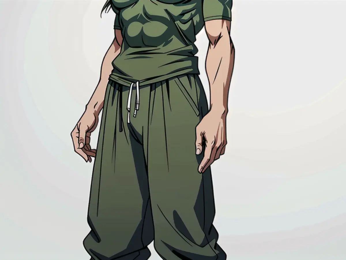 A knitted jumpsuit, styled in olive, is the subject matter. A one-piece jumpsuit crafted with olive-colored knit fabric.