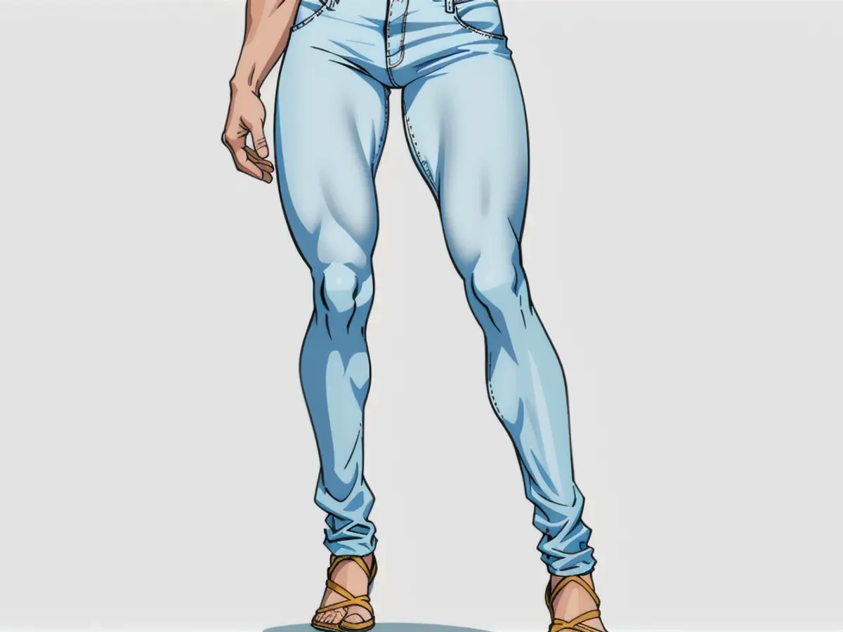 Tight, slim-fitting denim trousers Slim Denim Pants Make a Comeback