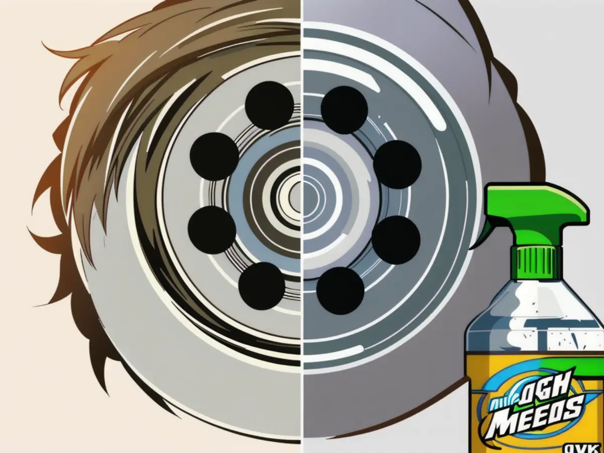 Before using Lime-A-Way cleaner: Clogged drain appearance Drain's condition before and after application of Lime-A-Way cleaner