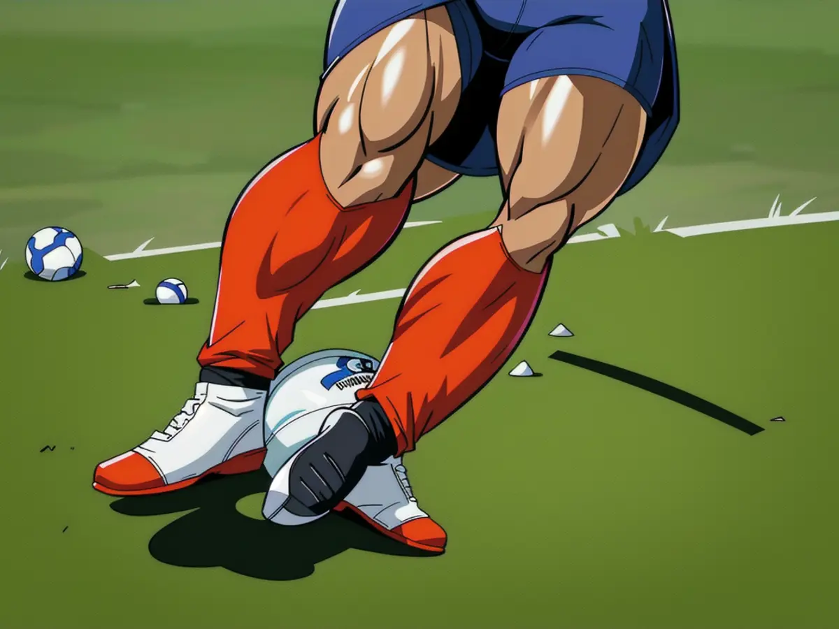 Slip-up of Alvarez leads to unintentional ball contact with his left foot. Alvarez's standing leg slipped underneath him, causing his left foot to make contact with the ball.