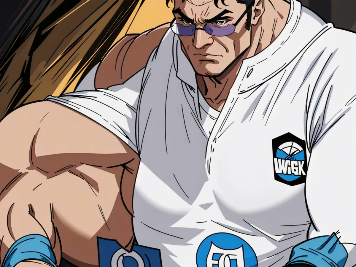 Model sporting spectacles perched on their shirt, appears relaxed Model posing casually, wearing spectacles on their upper clothing.