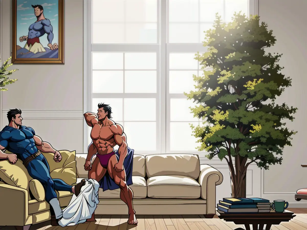 Cozy residing area featuring artificial tree interior decoration Cozy living space accentuated with a synthetic tree as decoration.