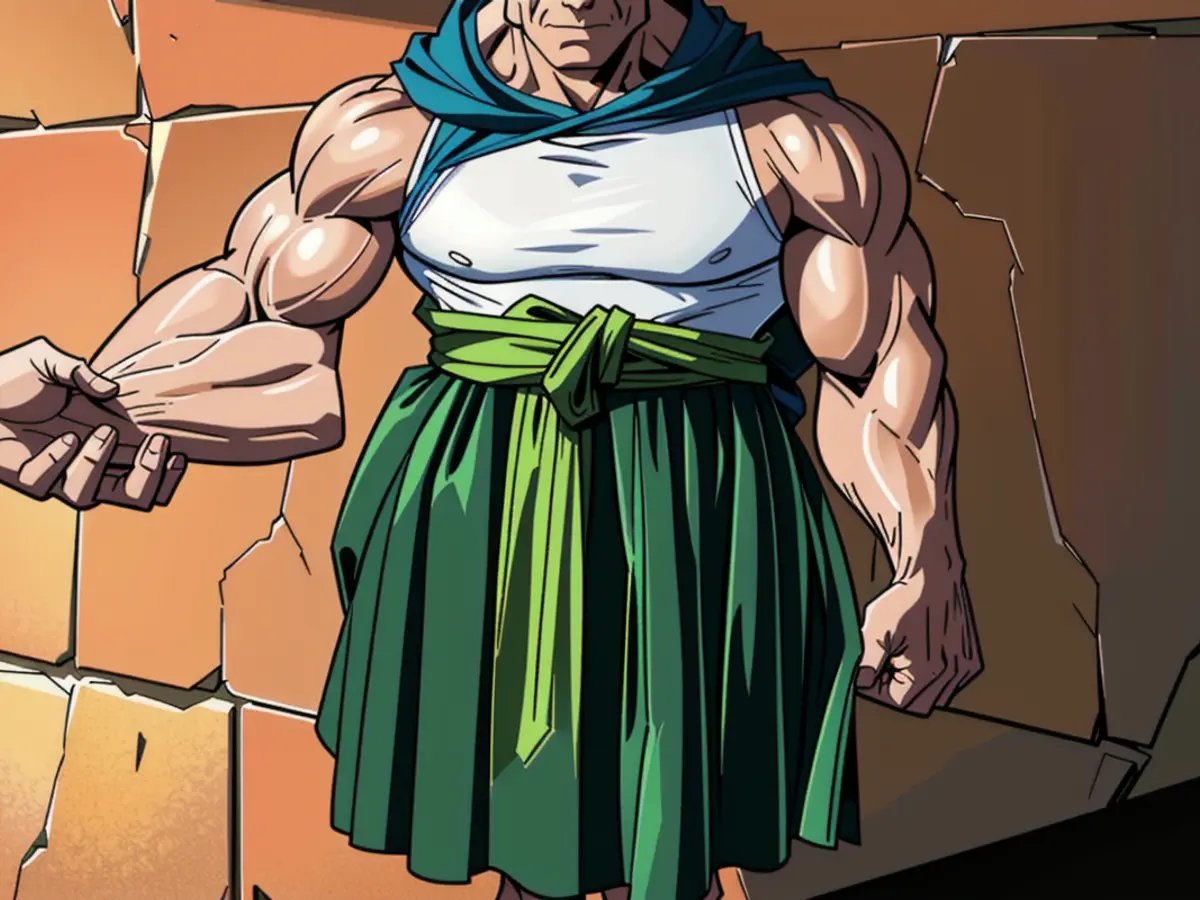 Critic Evaluating, Clad in a Green Skirt Reviewer donning a green skirt offers new assessment